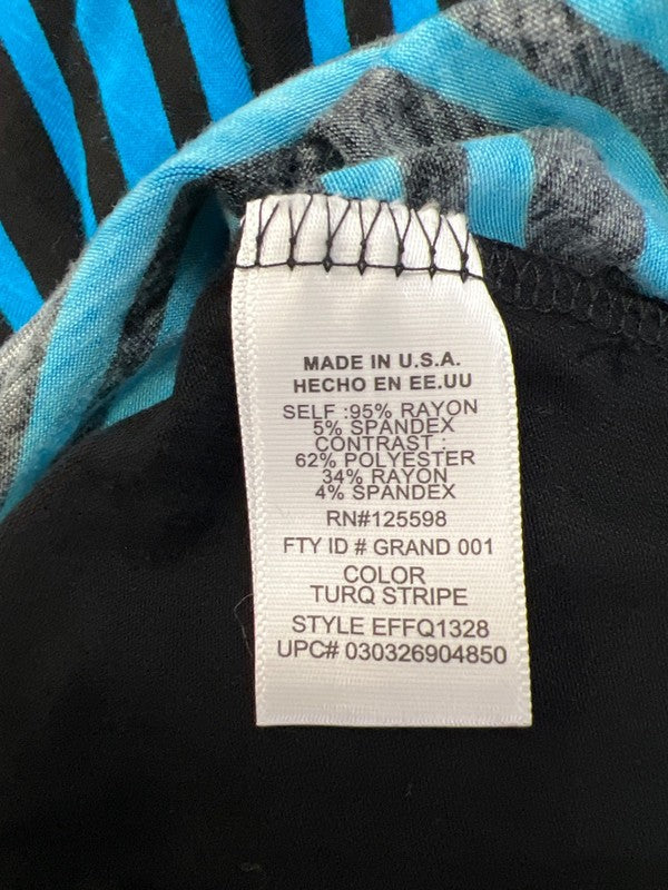 Ellen Tracy Women's Black/White Striped Dolman Cap Sleeve T-Shirt - M image 4