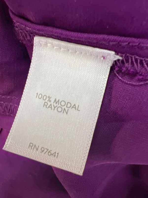 J Jill Women's Purple Cinched Waist Short Sleeve Button Up Blouse - XS image 4