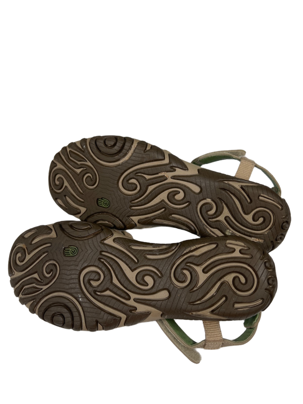 Teva Women's Tan/Green Haloa Strappy Slingback Walking Sandals - 7.5 image 8