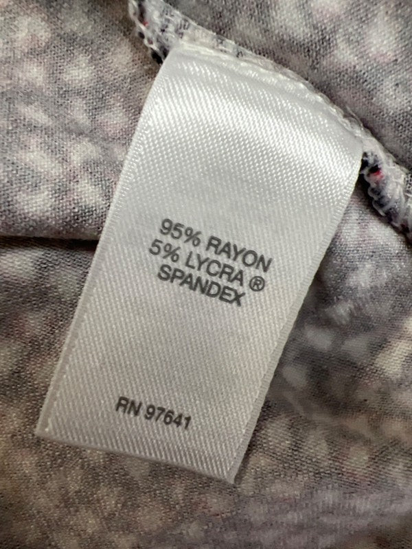 J Jill Women's Black/Red Patterned Elbow Sleeve Tee Shirt - L image 4