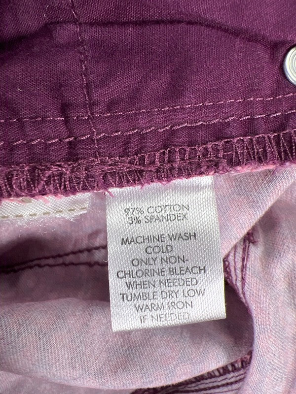 LOFT Women's Red/Purple Modern Straight Denim Jeans - 0/25 image 4