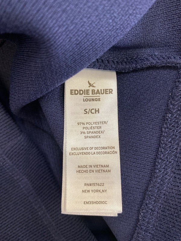 Eddie Bauer Men’s Blue Textured Long Sleeve Lounge Hoodie - S image 4