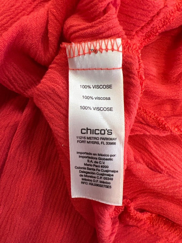 Chico's Women's Red 3/4 Bell Sleeve Cold Shoulder Blouse - 0/US S image 4
