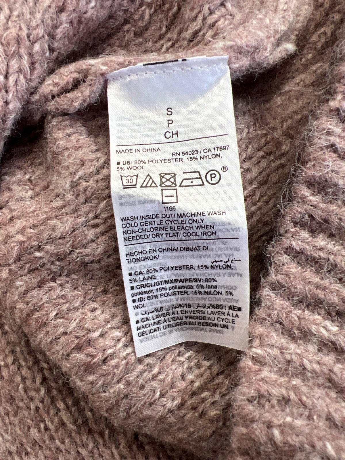 Old Navy Women’s Light Purple Cable Knit Wool Blend Sweater - S