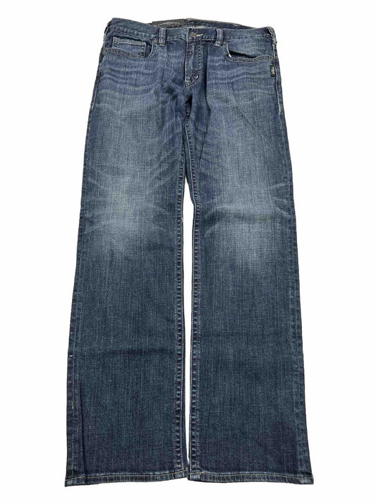 NEW Silver Jeans Men's Dark Wash Allan Classic Slim Leg Jeans - 34x34