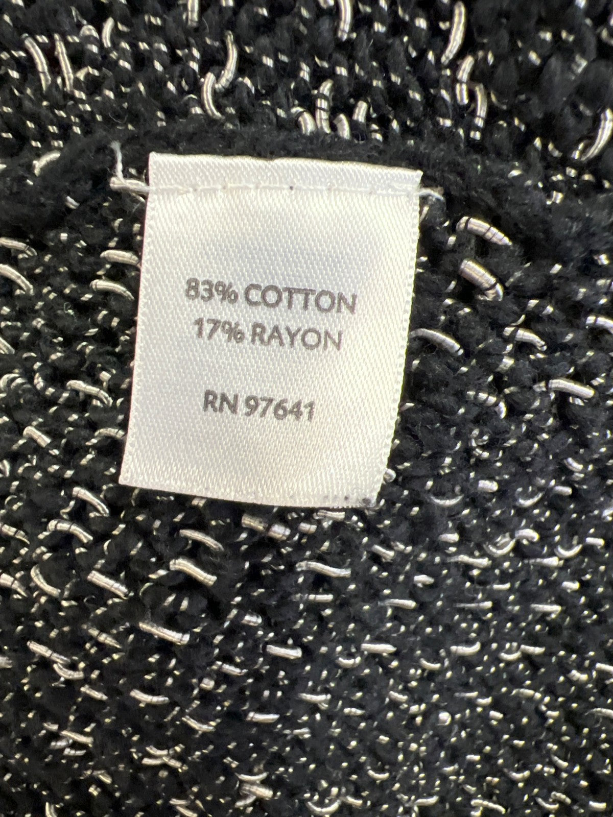 J.Jill Women’s Black 3/4 Sleeve Open Front Cardigan Sweater - L