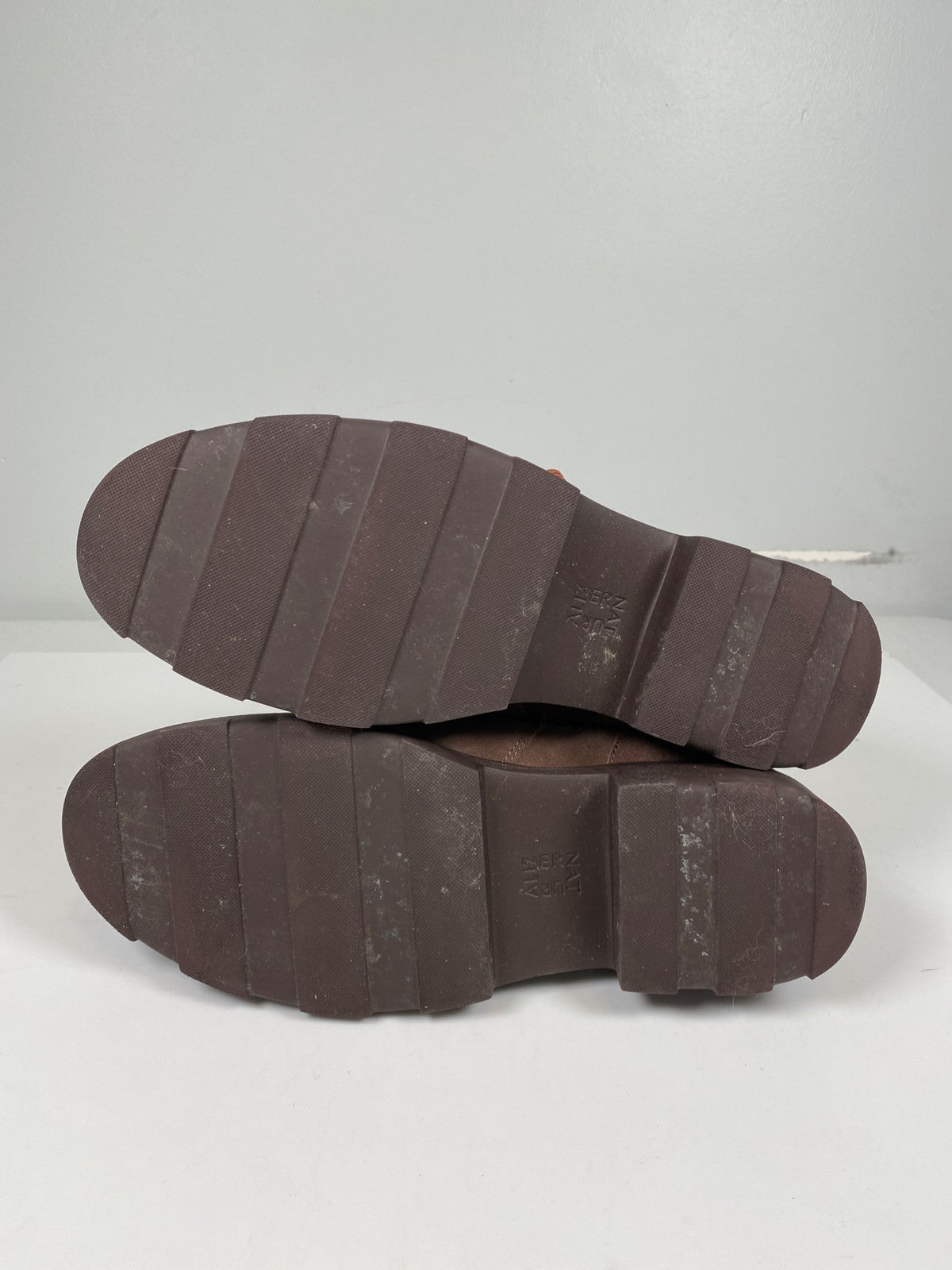 Naturalizer Women’s Brown/Pink Suede Julian Combat Boots - 9.5