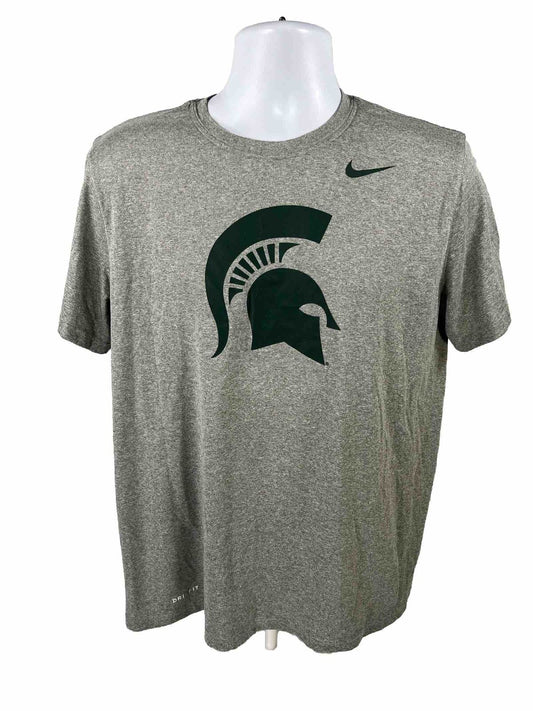 Nike Men's Gray MSU Michigan State Spartans Athletic Shirt - L