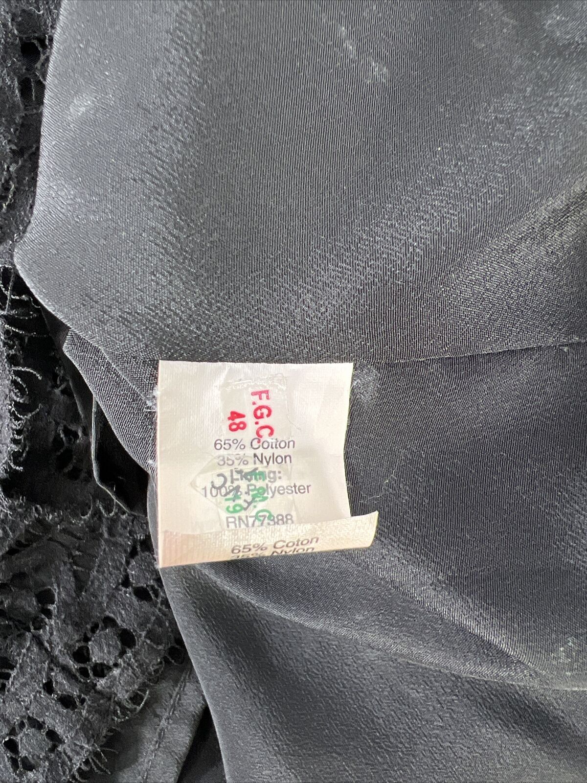 J. Crew Women's Black Lace 3/4 Sleeve Blouse Top - 4