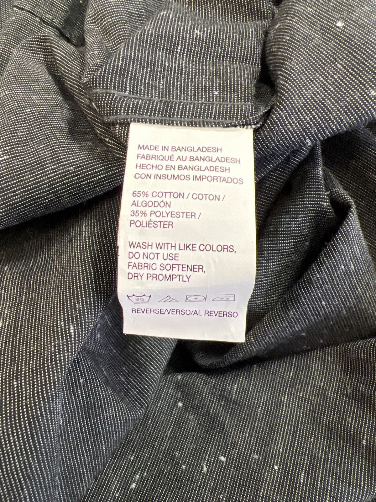 Van Heusen Air Men’s Gray Short Sleeve Button Up Shirt - 2XL Tall