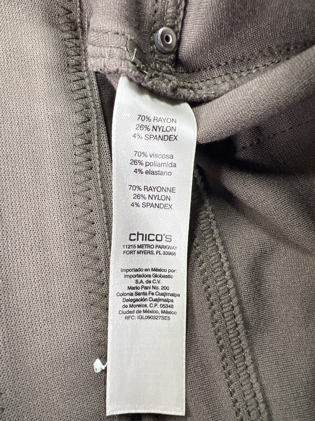 Chico’s Women’s Brown Ponte Stretch Ponte Pants - 0.5/US S Short