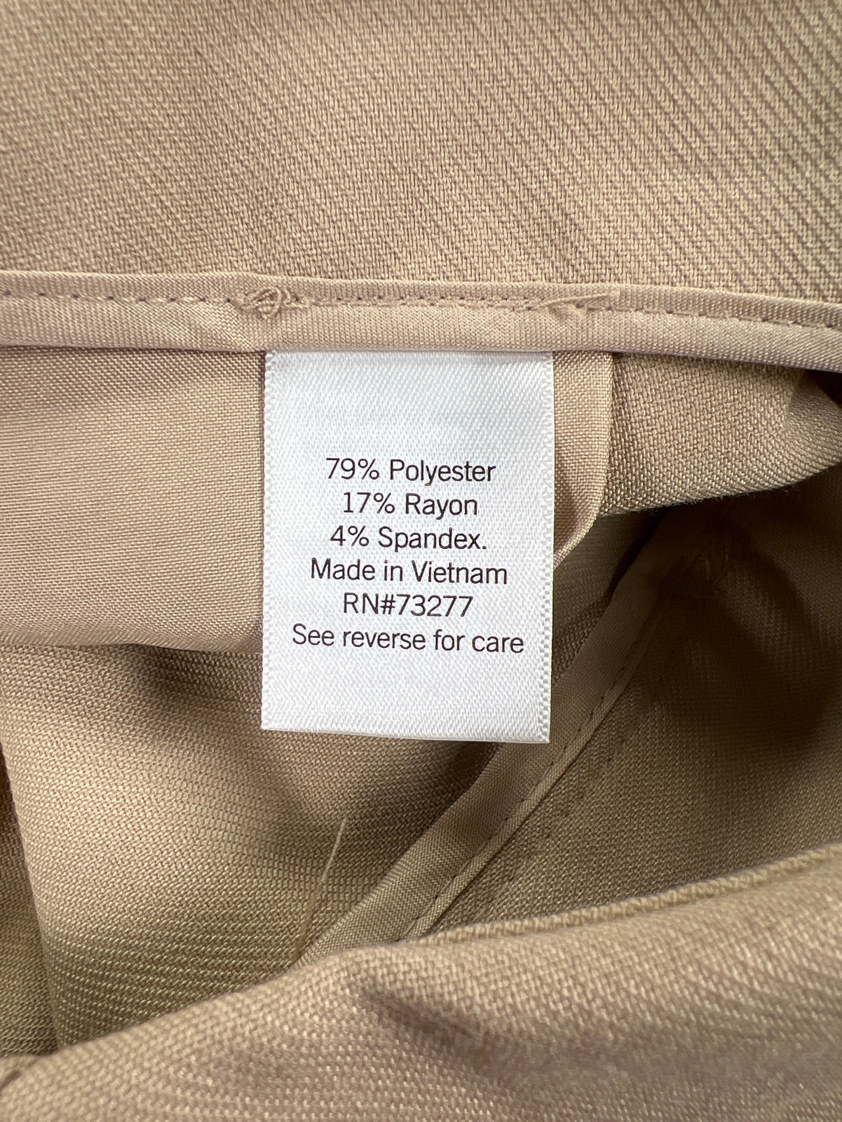 NEW Nine West Women’s Beige Curvy Tapered Leg Dress Pants - 14 Short