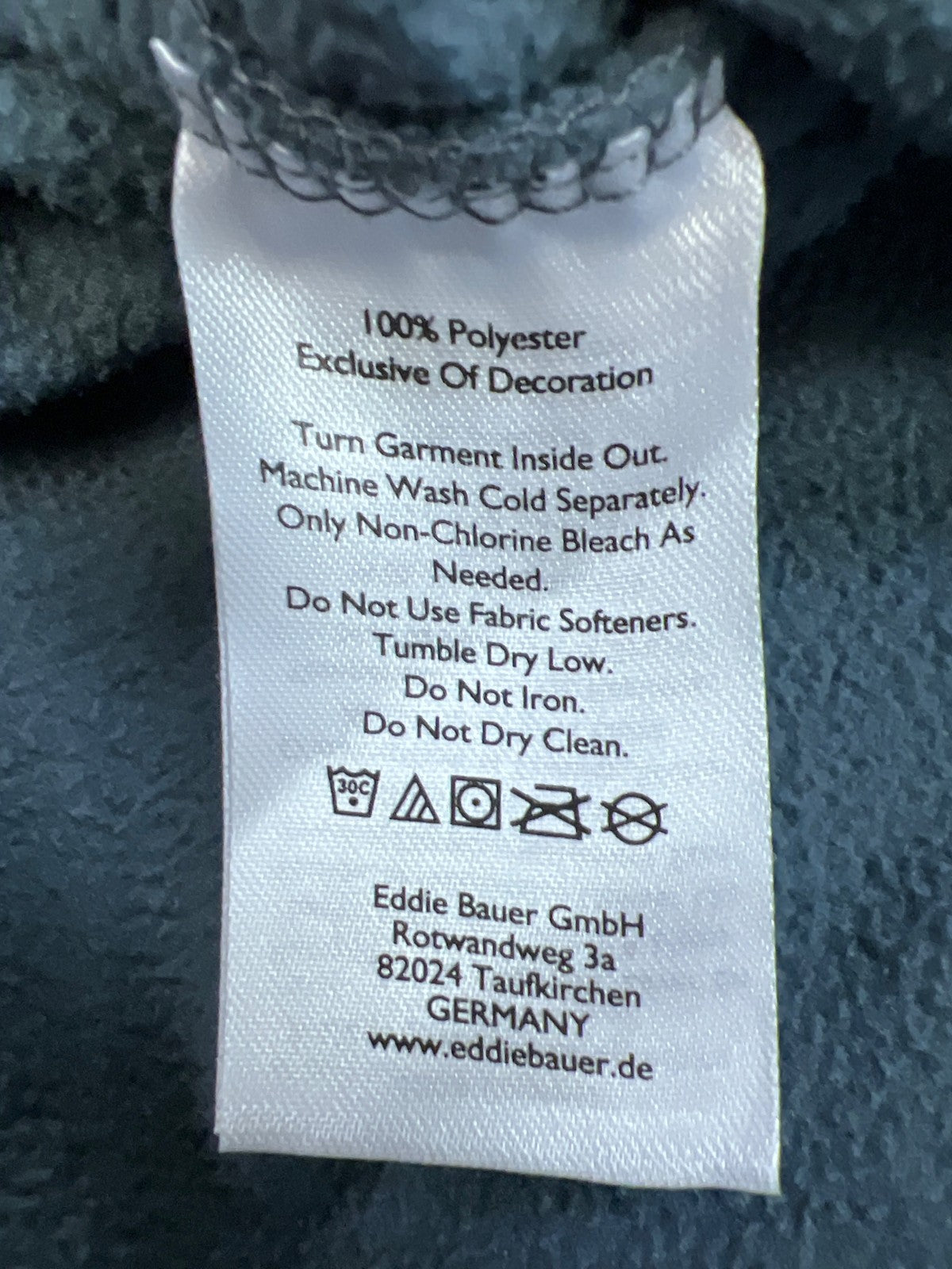 Eddie Bauer Men’s Gray/Blue 1/4 Zip Long Sleeve Pullover Jacket - 2XL