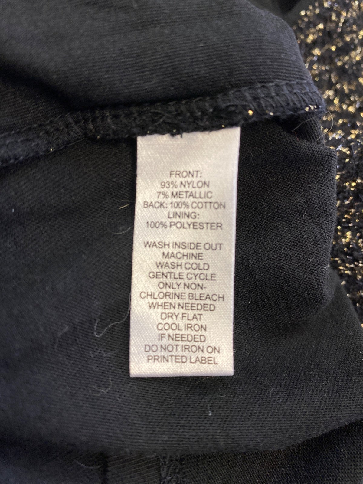 LOFT Women’s Black/Gold Metallic Front Tank Top - L