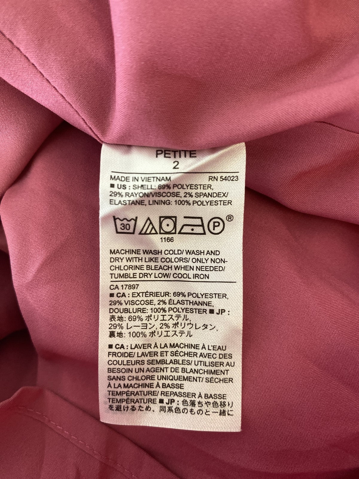 Banana Republic Women’s Pink Sleeveless Sheath Dress - Petite 2P