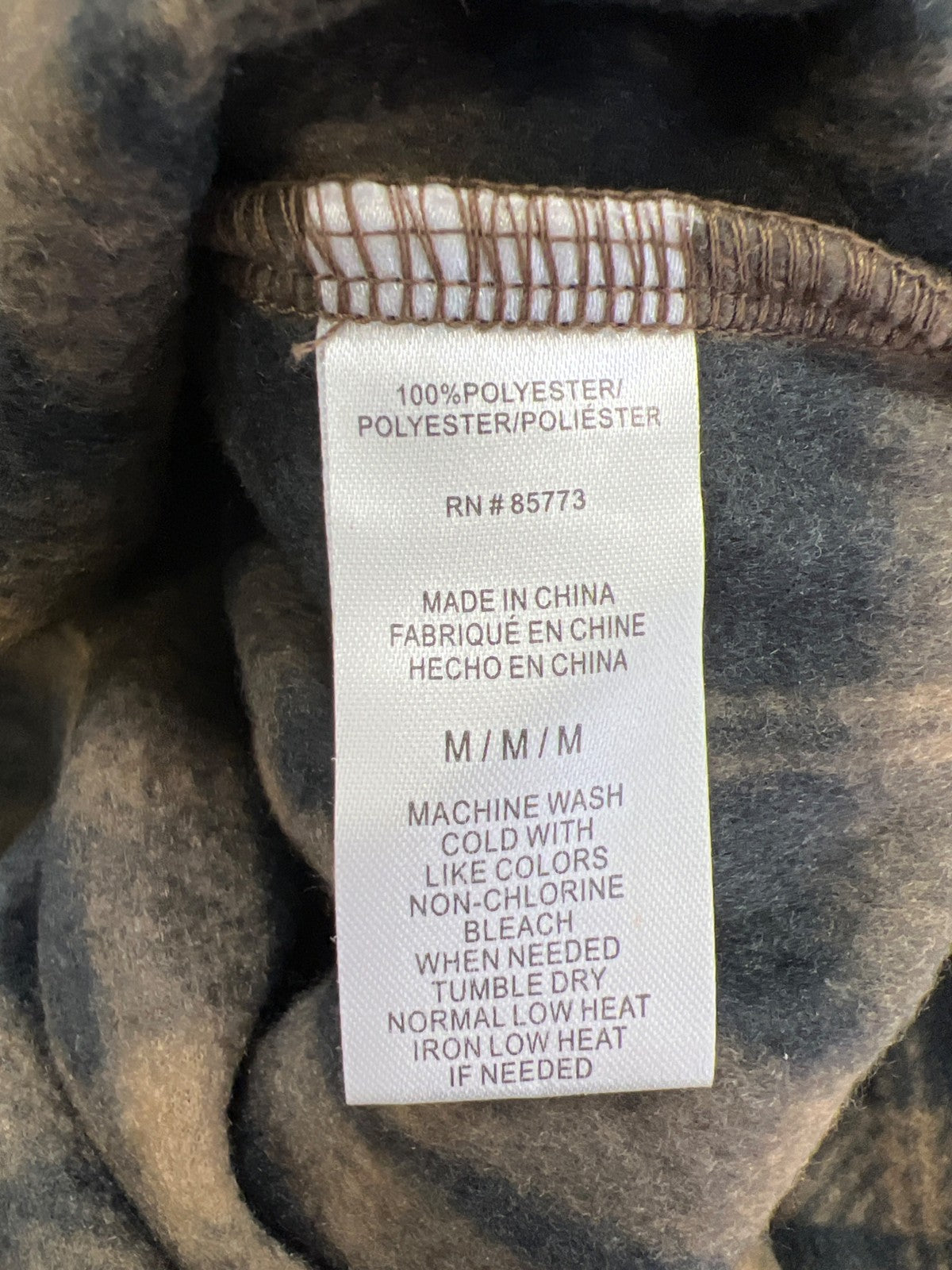 O’Neill Women’s Brown/Black Plaid Long Sleeve Fleece Shirt - M