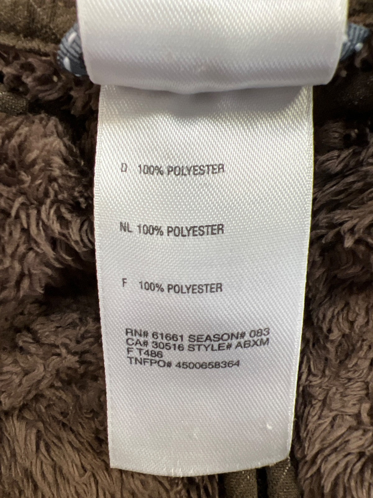 The North Face Women’s Brown Soft Fleece 1/4 Zip Pullover Jacket - M