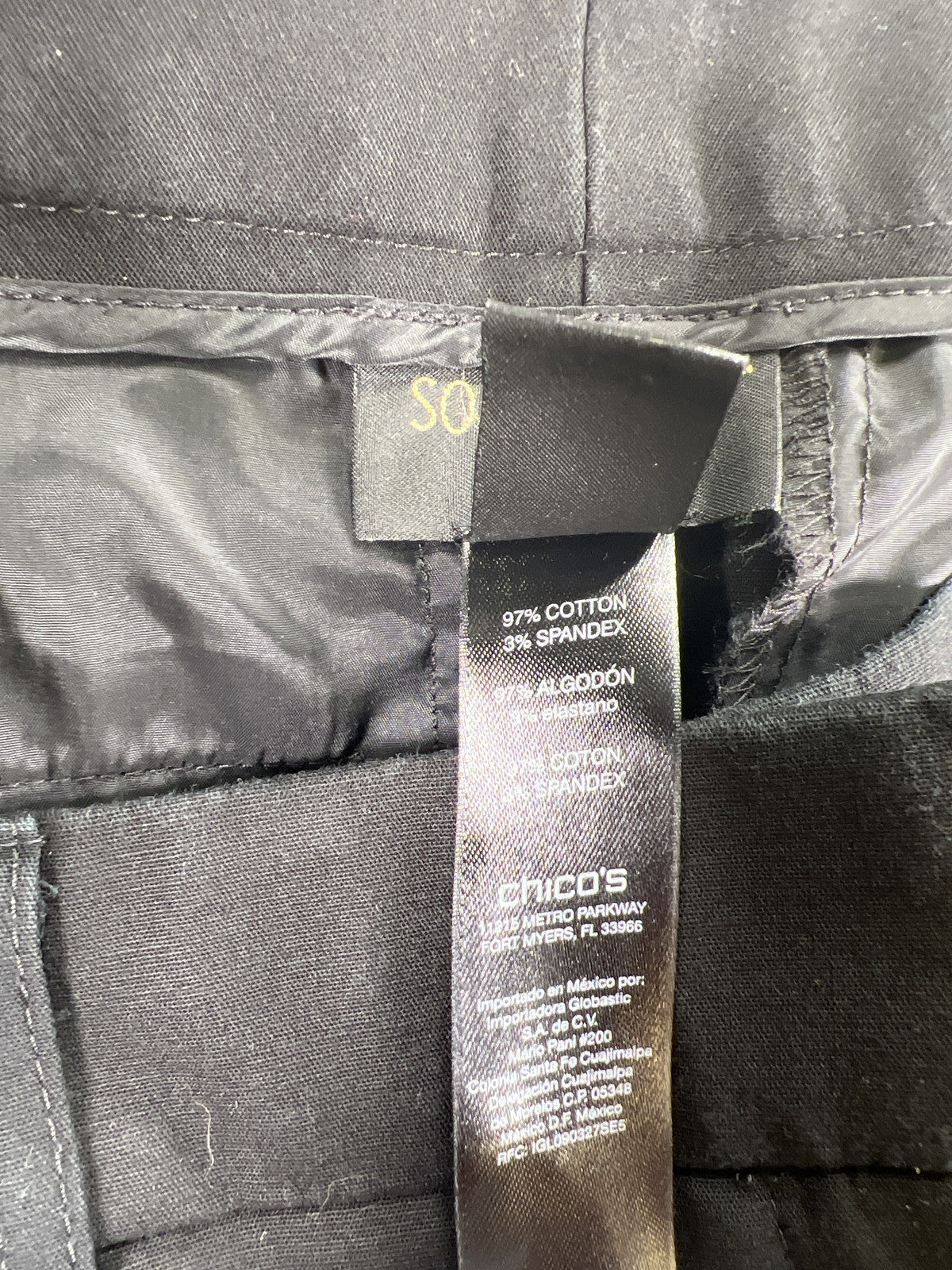 Chico’s Women’s Black So Slimming Crop Dress Pants Pants - 00