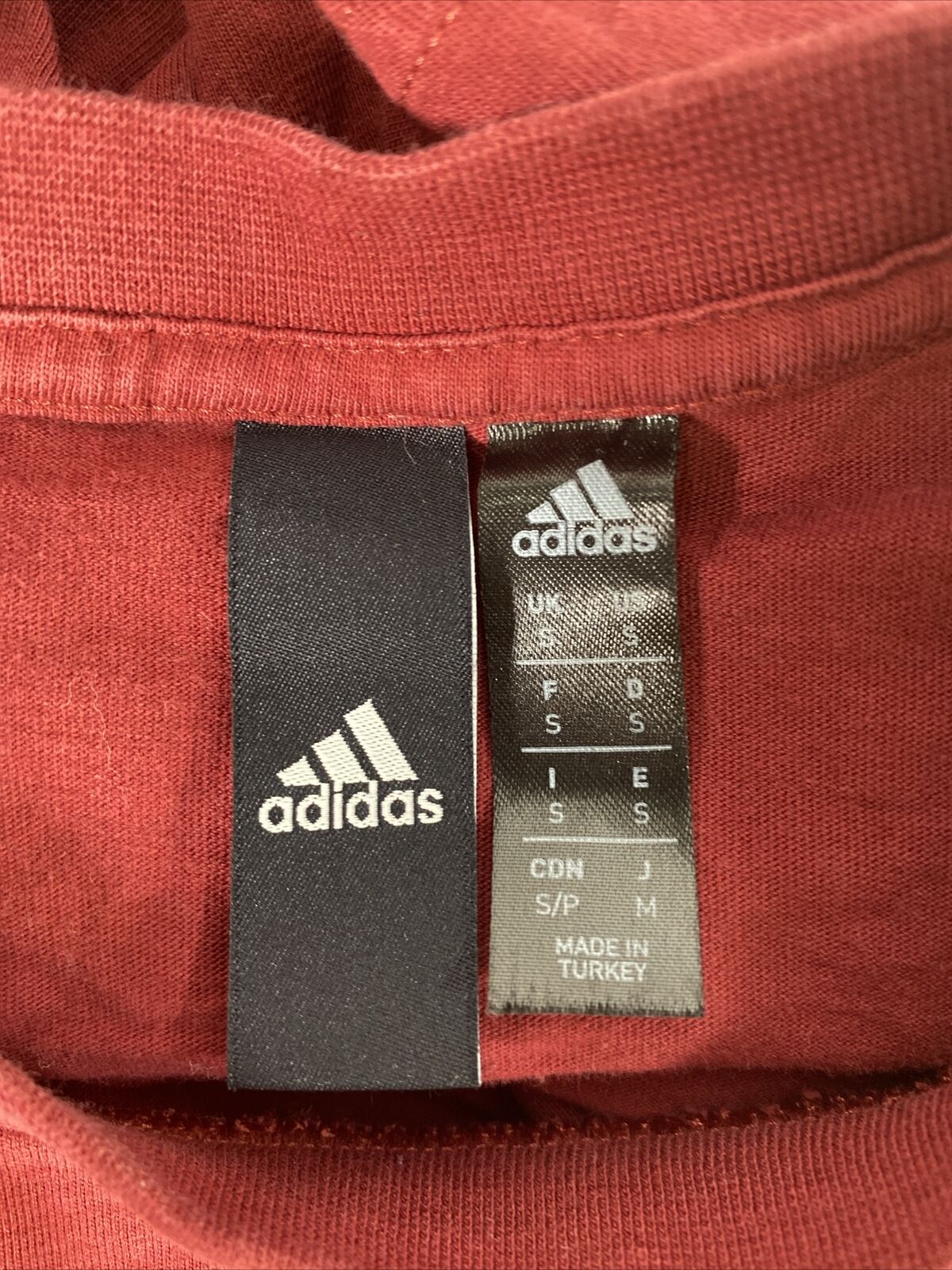 Adidas Women's Red Short Sleeve Crop T-Shirt - S