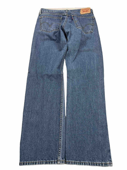 Levi's Men's Medium Wash 505 Straight Leg 100%  Cotton Jeans - 34x32