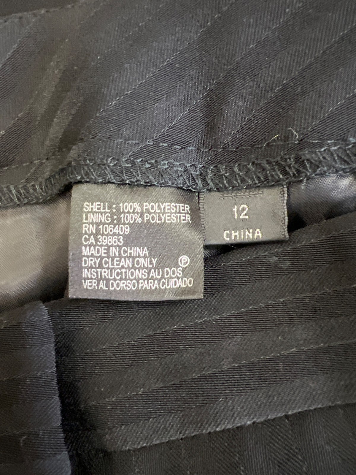 Tahari Women’s Black Striped Dress Pants - 12