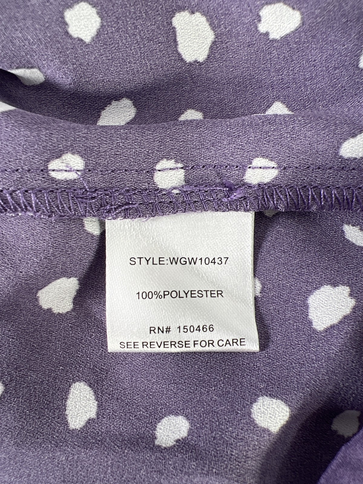 41 Hawthorn Women’s Purple Polka Dot Sleeveless V-Neck Top - XS