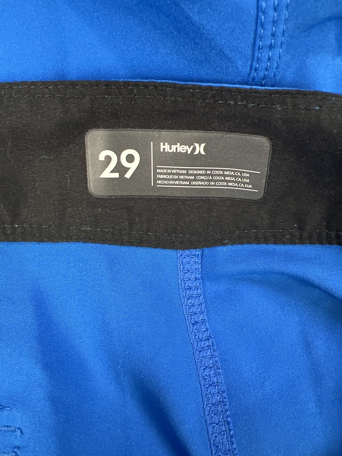 Hurley Men’s Blue Bathing Suit Swim Shorts - 29