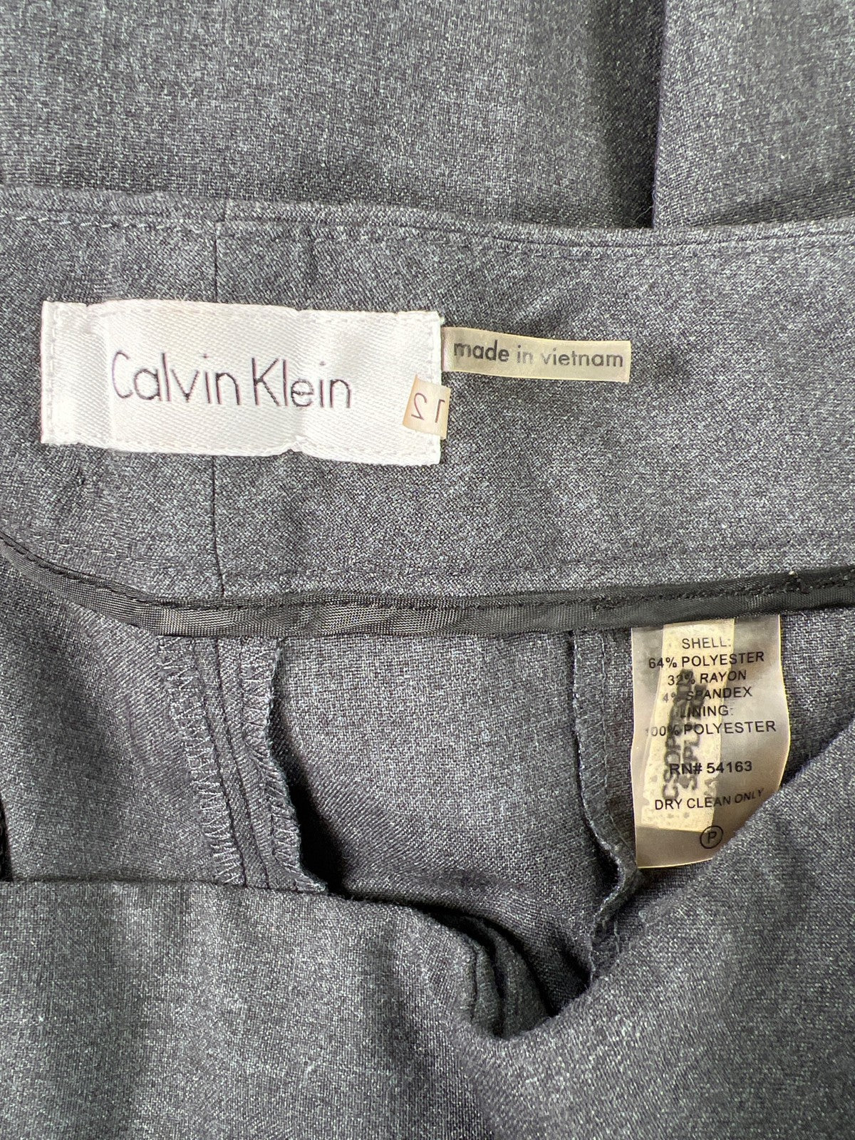 Calvin Klein Women’s Gray Loose Leg Dress Pants - 12