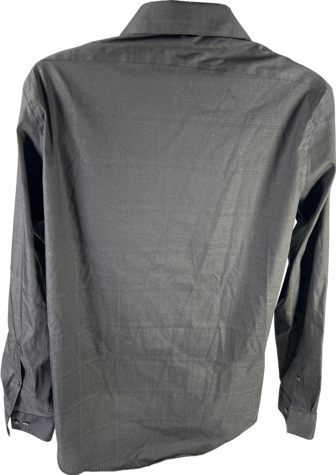 Calvin Klein Men’s Infinite Black Slim Fit Stretch Button Up Shirt - 16.5/ 34-35