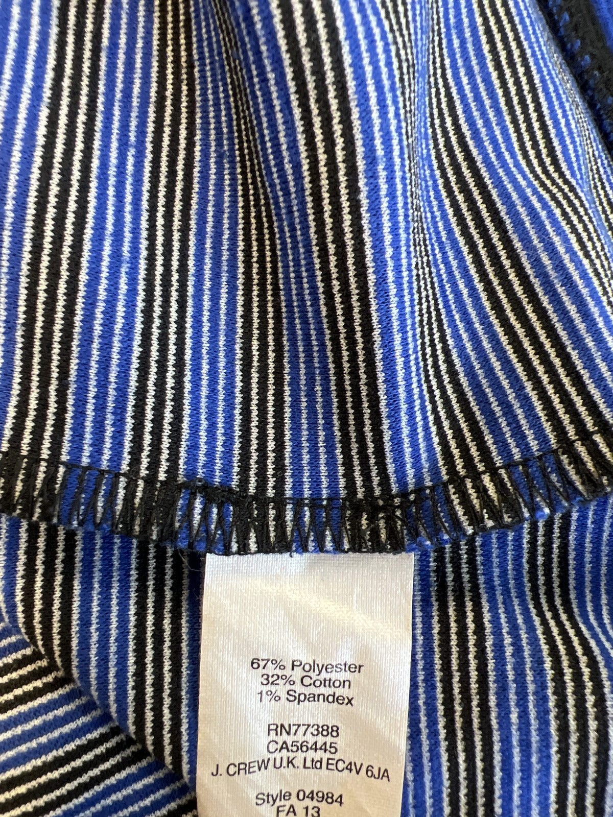 Madewell Women’s Blue/Black Striped Short Sleeve A-Line Dress - 2