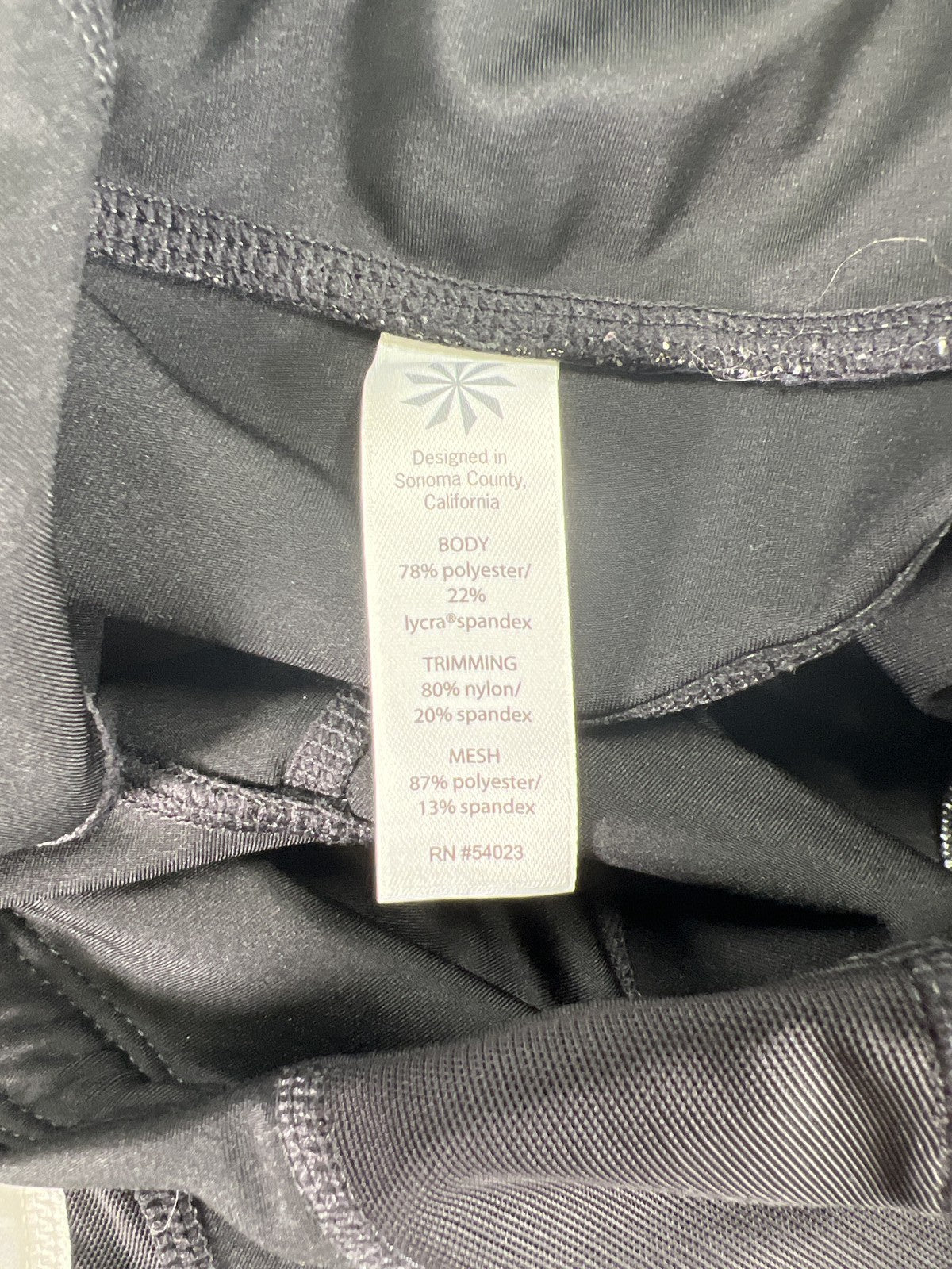 Athleta Womens Black/White High Rise Precision Mesh Athletic Leggings - S Petite