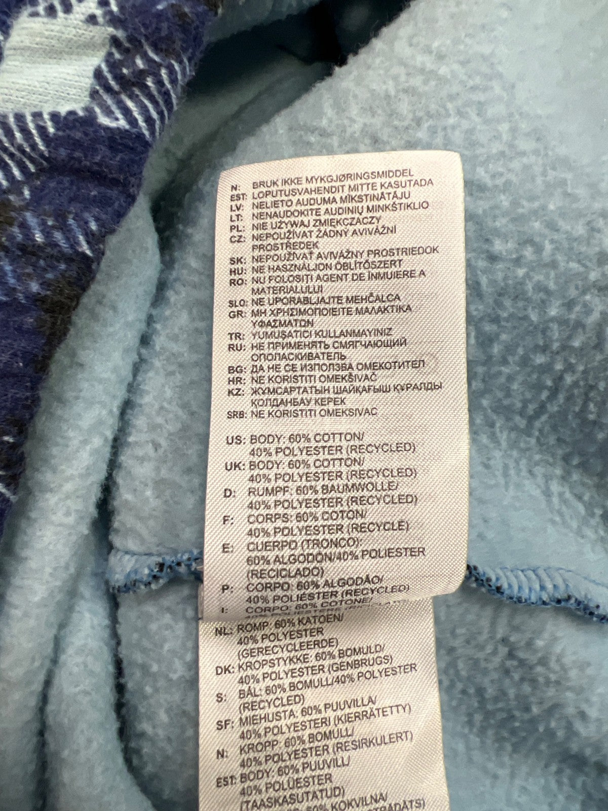 Adidas Men’s Blue Fleece Lined Long Sleeve Pullover Sweatshirt - L