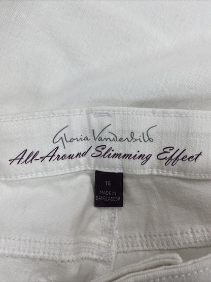 NEW Gloria Vanderbilt Women's White Skimmer Jeans - 16