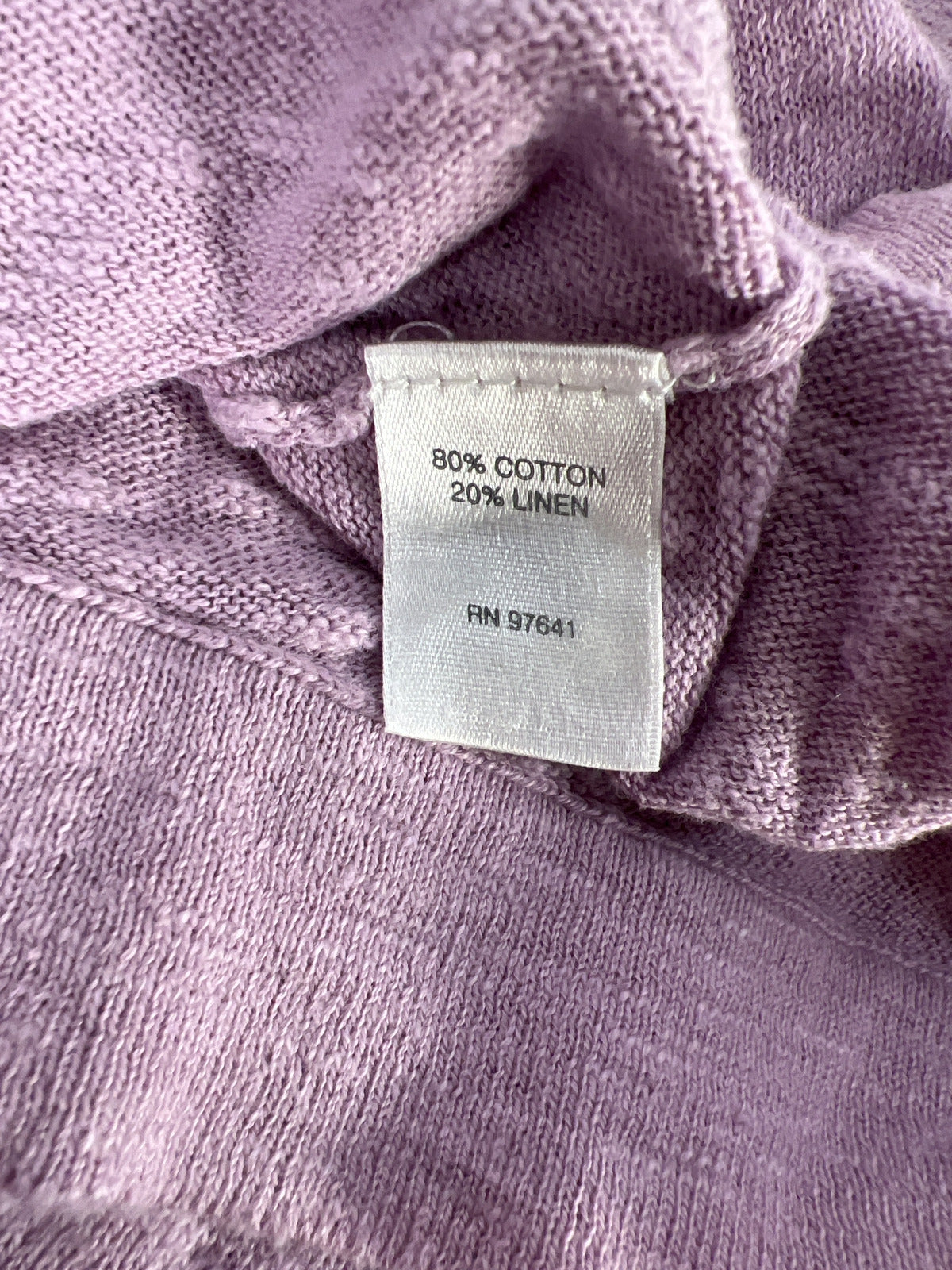 Pure Jill Women’s Purple Long Sleeve Slit Side Shirt - S Petite