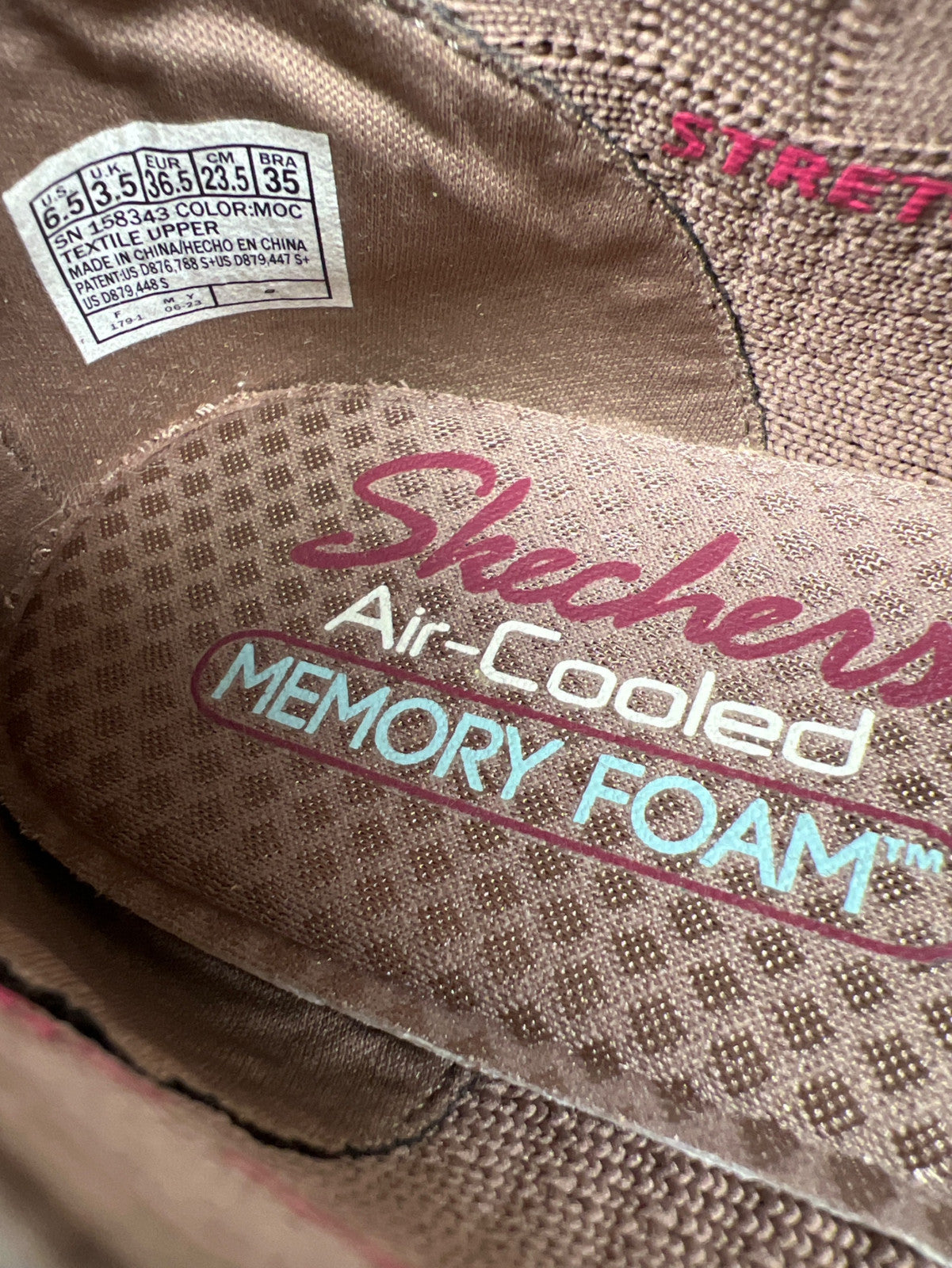 Skechers Women’s Brown Air Cooled Stretch Memory Foam Flats - 6.5