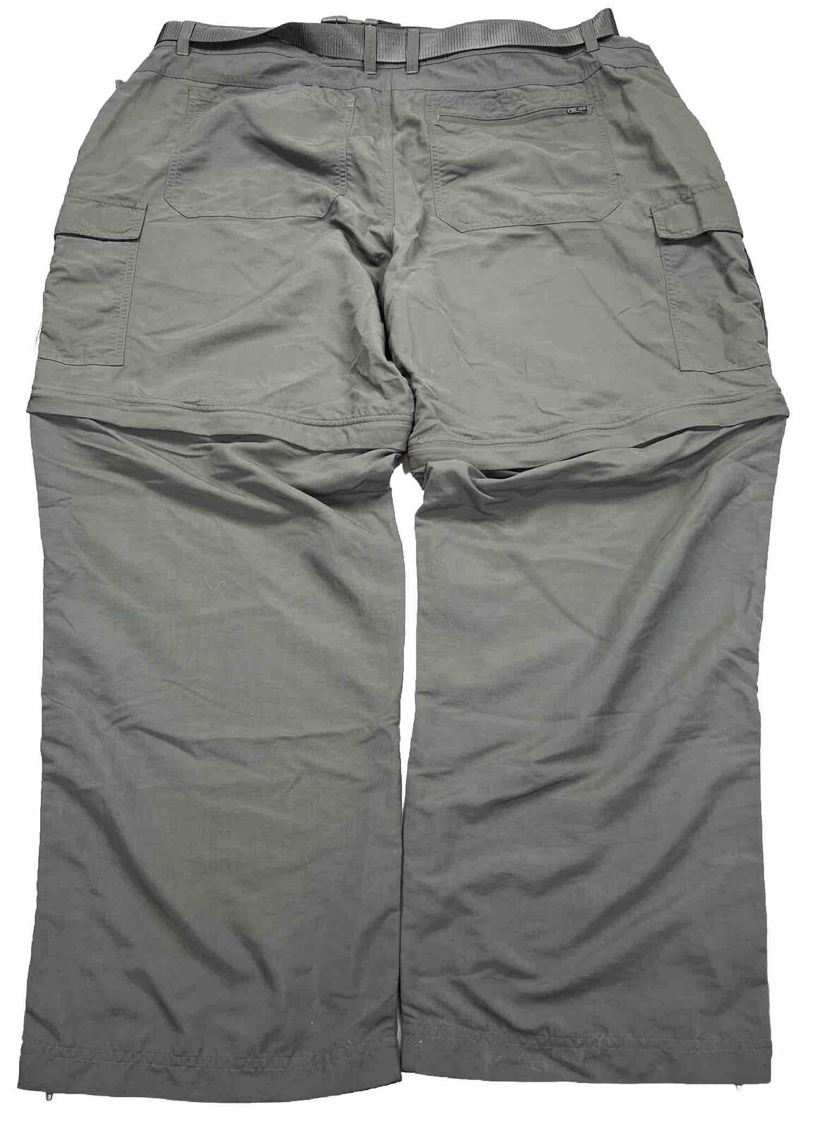Cabela's Men's Green Nylon Convertible Cargo Pants with Belt - 46x30