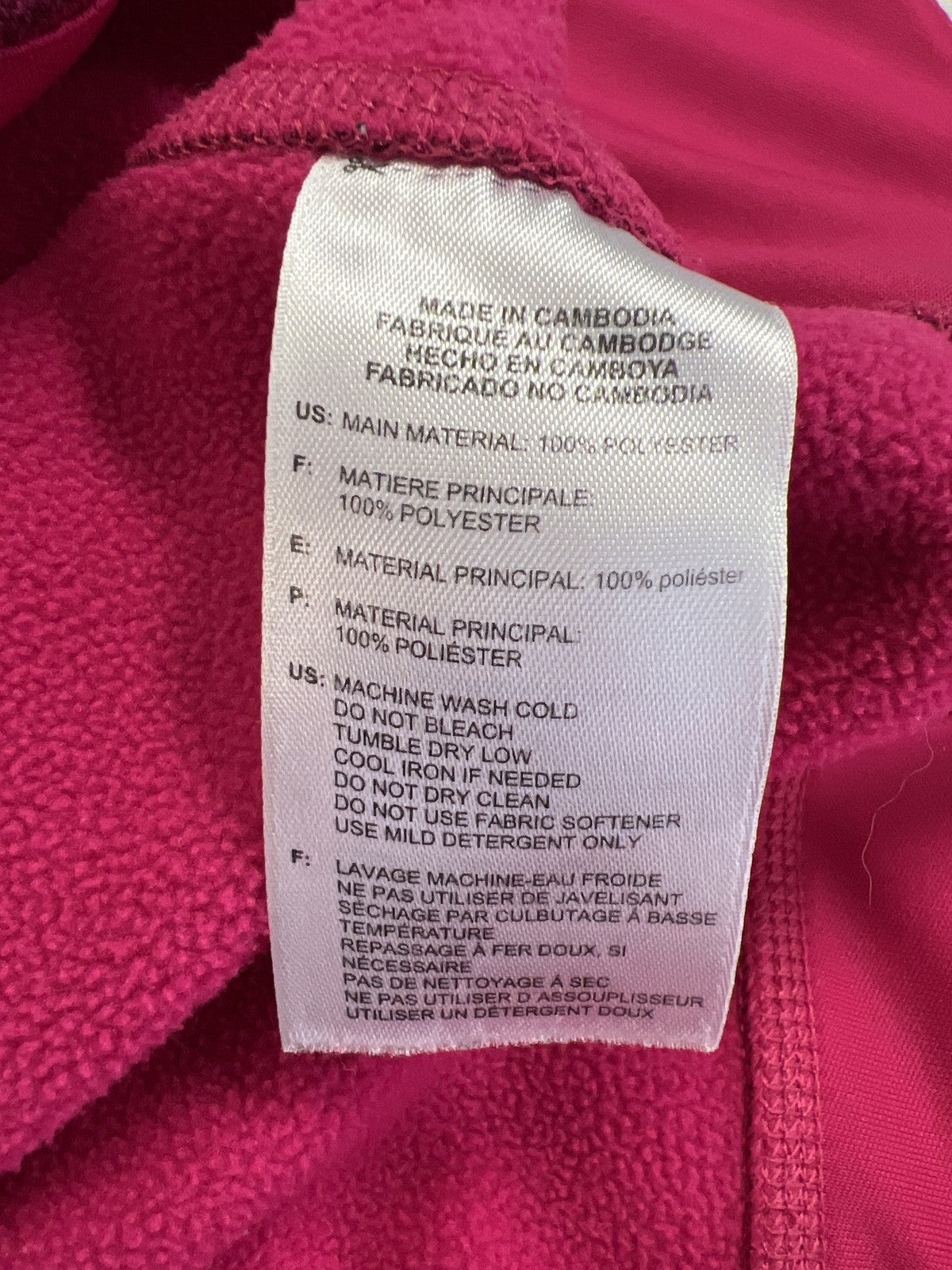 Adidas Women’s Pink Heathered Fleece Lined Full Zip Hooded Sweatshirt - M