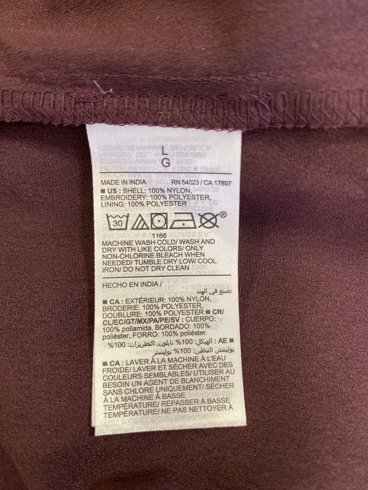 Old Navy Women’s Purple Ruffle Trim Sheer Lined Blouse - L