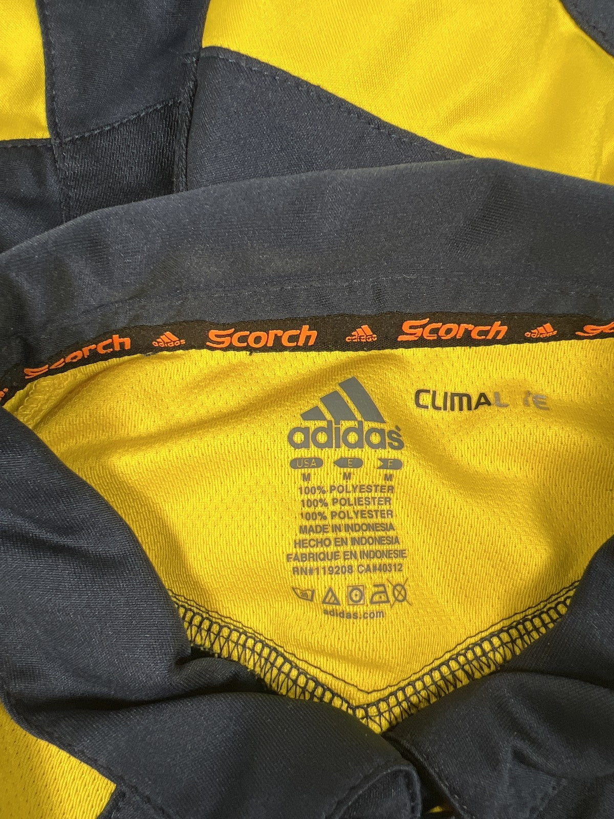 Adidas Women’s Blue Scorch U of M Michigan Short Sleeve Athletic Polo Shirt - M