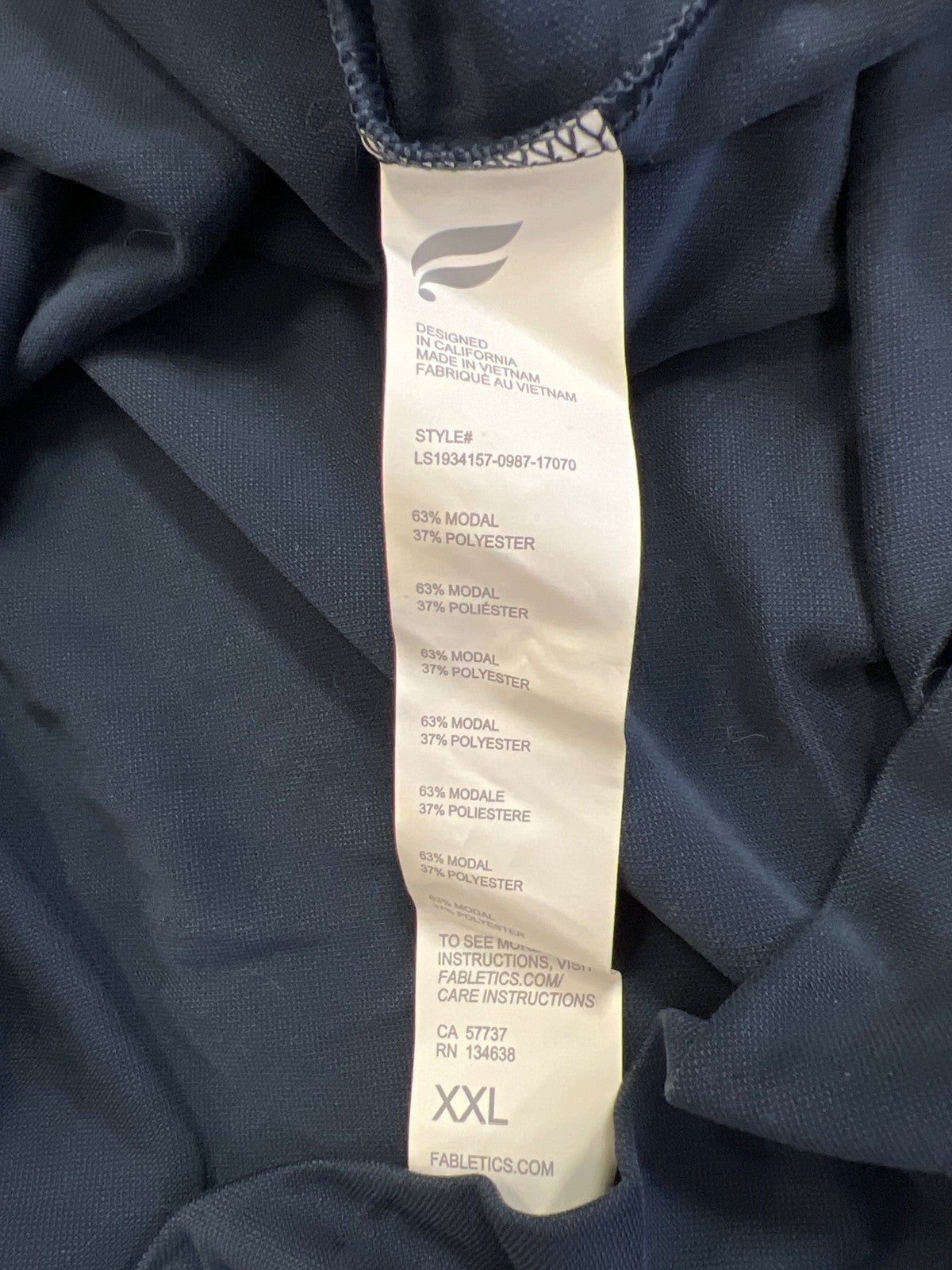 Fabletics Women’s Blue Loose Fit Betty Pullover Shirt - XXL