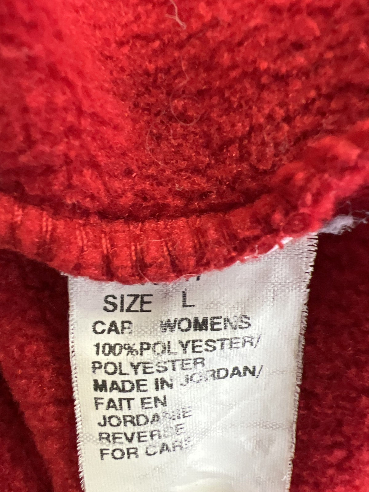 Woolrich Women’s Red Sleeveless Fleece Full Zip Vest - L