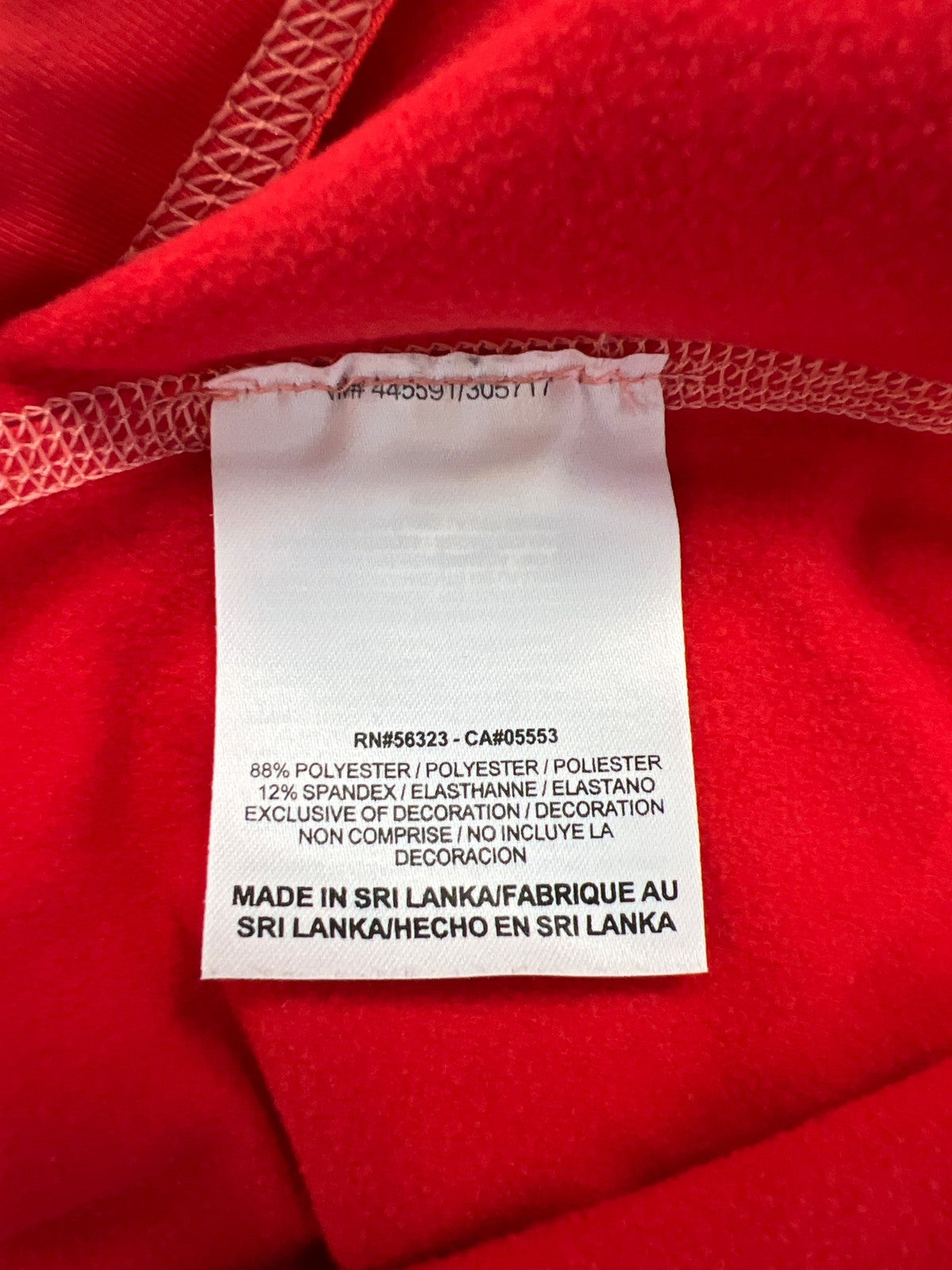 Nike Pro Women’s Red Fleece Lined 1/4 Zip Pullover Athletic Shirt - M