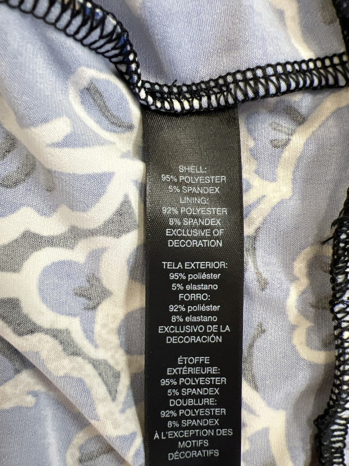 White House Black Market Women’s Black/Blue Pleated Bottom Shift Dress - 1X Plus