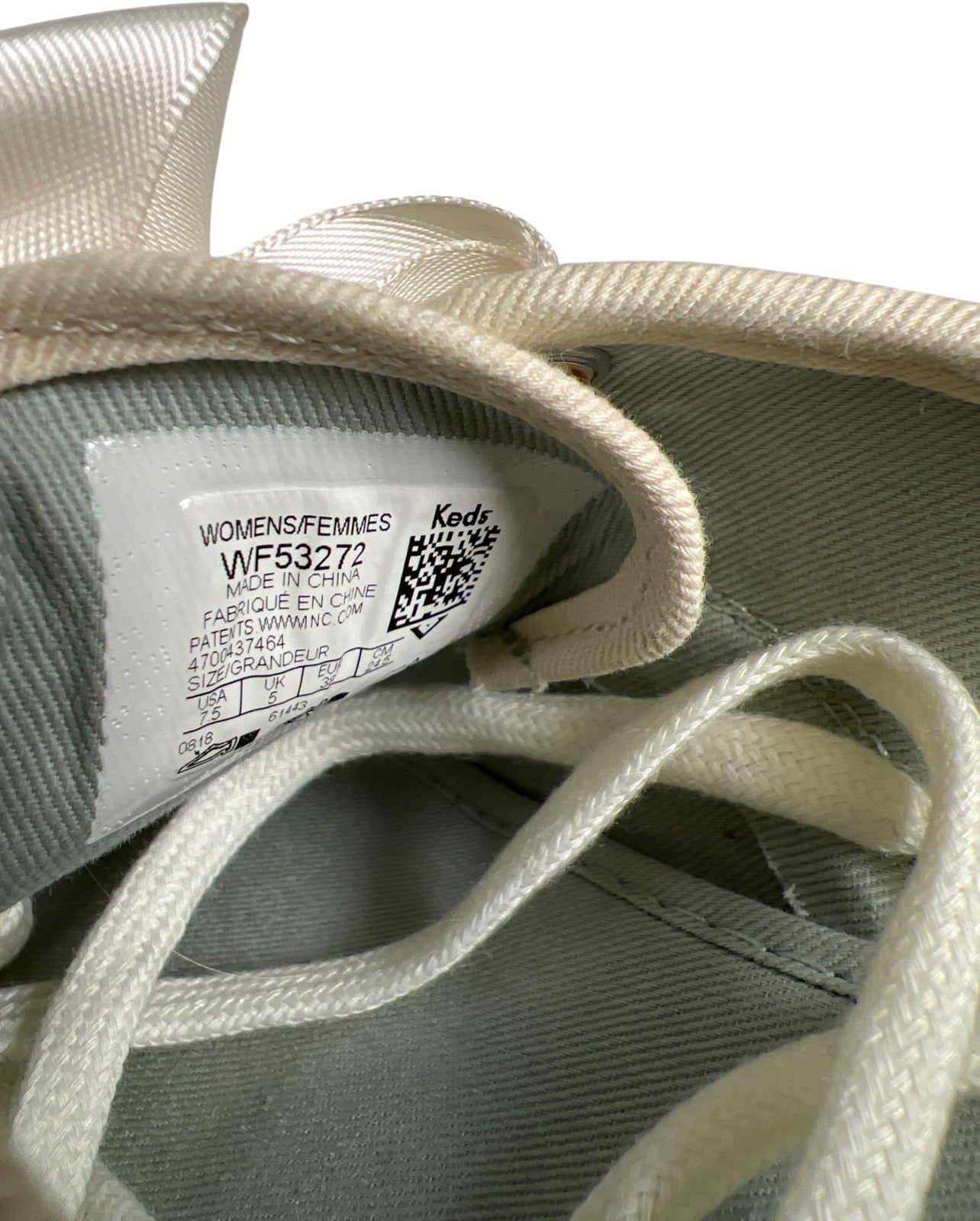 Keds X Kate Spade Women’s Ivory Cream/White Glitter Lace Up Sneakers - 7.5