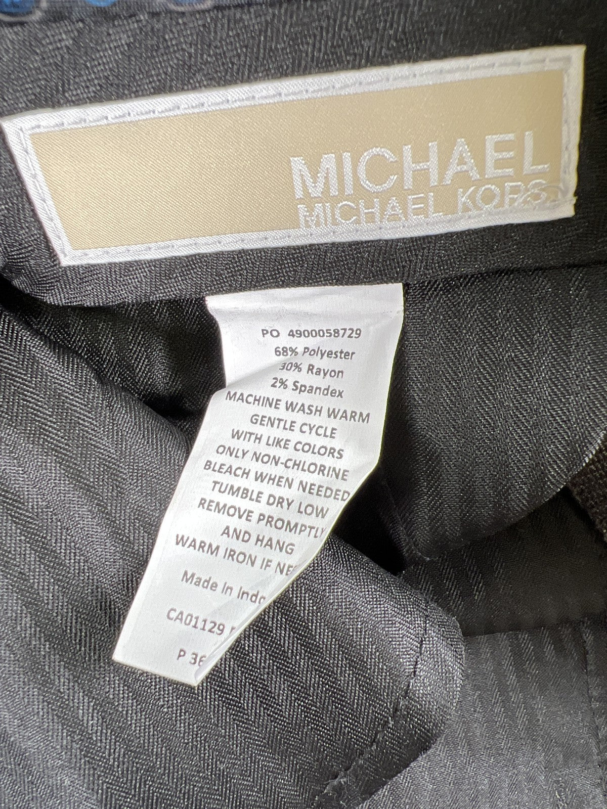 Michael Kors Men’s Black/Gray Flat Front Dress Pants - 36x30