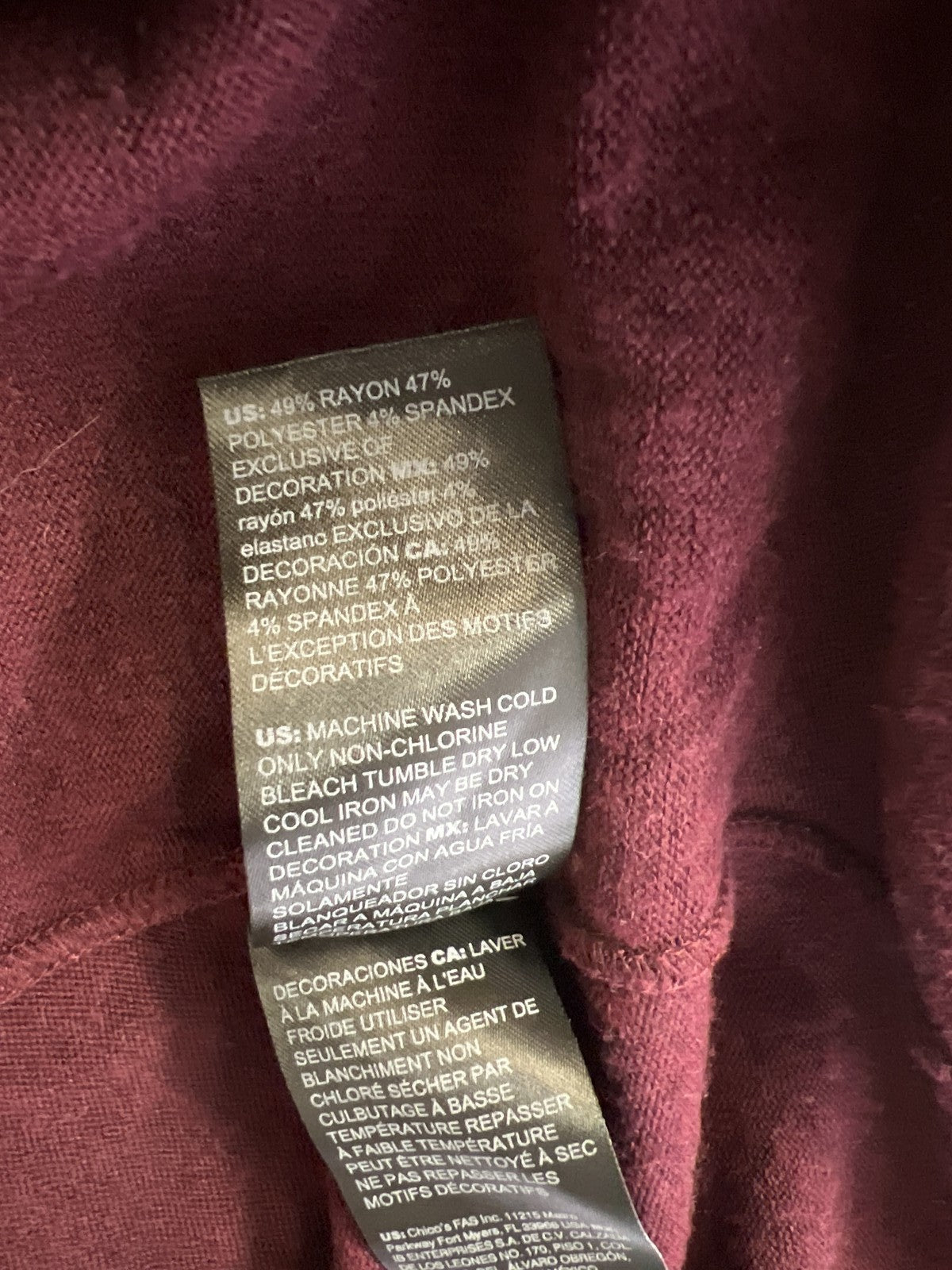 White House Black Market Women’s Burgundy Thin Long Sleeve Sweater - M