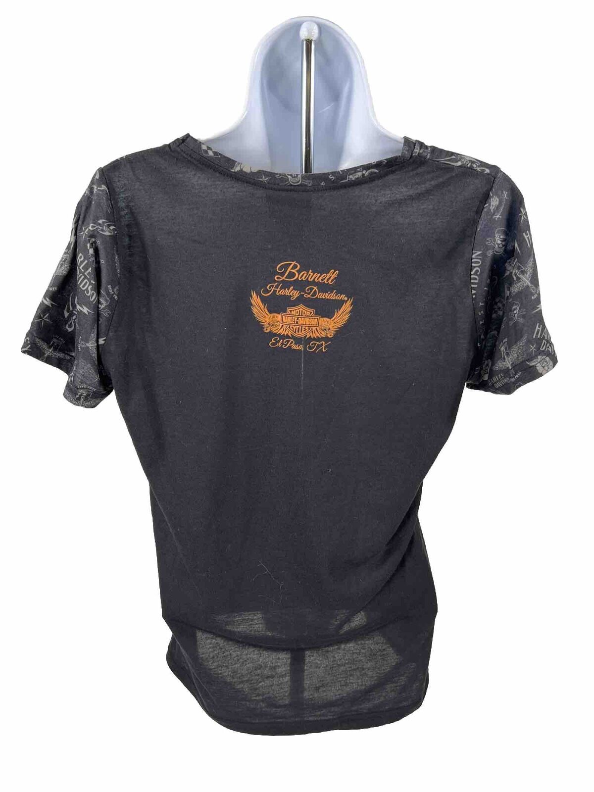 Harley-Davidson Women's Black Short Sleeve Graphic T-Shirt - XL