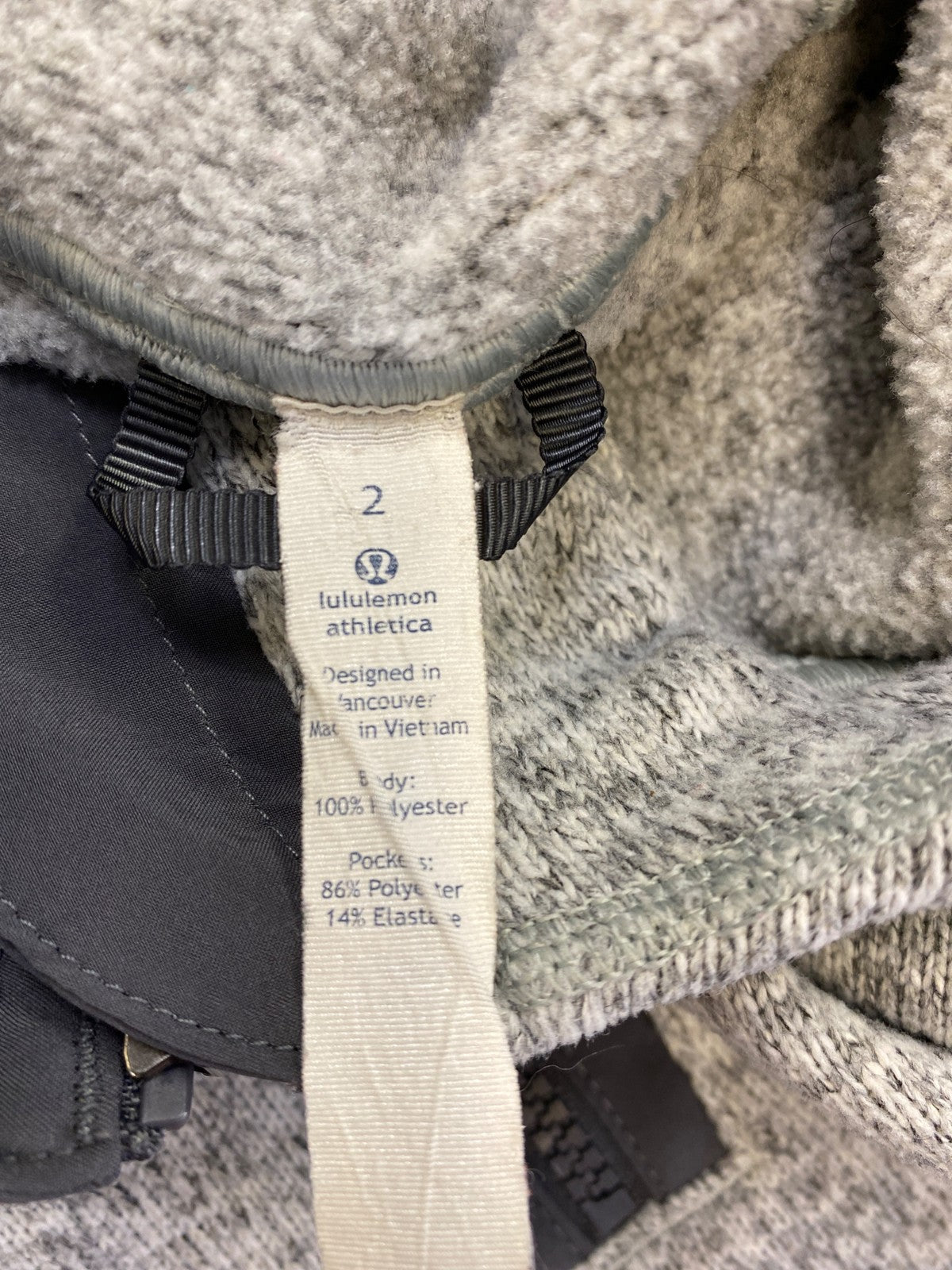 Lululemon Women’s Gray Fleece and Thank You 1/4 Zip Pullover Swearer Jacket - 2