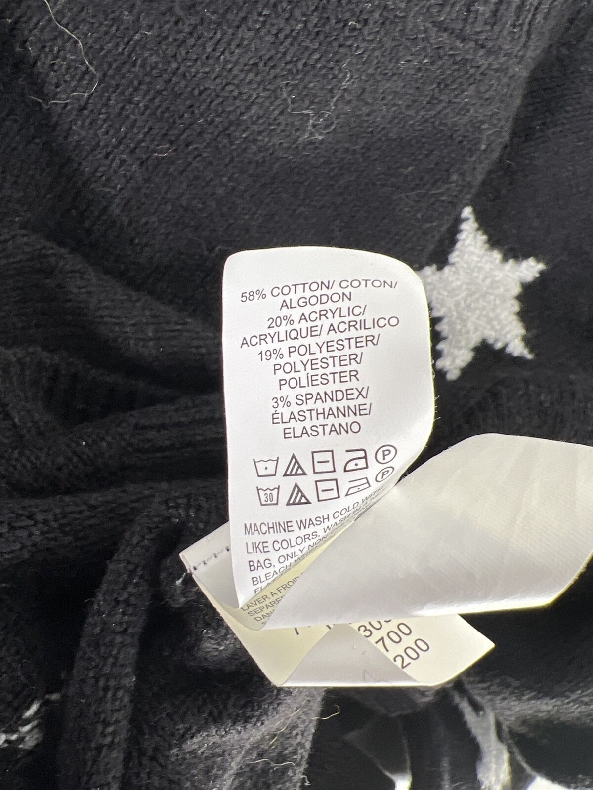 Lucky Brand Women's Black Star Print Knit Sweater - XS