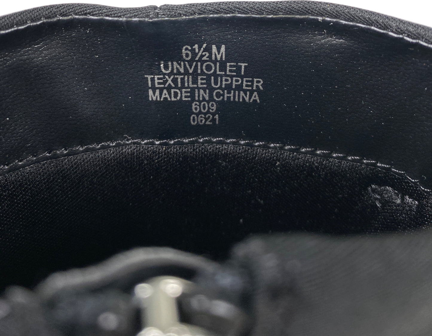 Unisa Women’s Black Textile Violet Side Zip Heeled Boots - 6.5